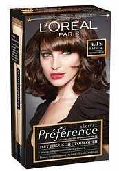 Краска для волос L'Oreal Paris Preference 4.15 Каракас Глубокий каштан