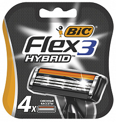 Сменные кассеты для бритья Flex 3 Hybrid мужские 4шт