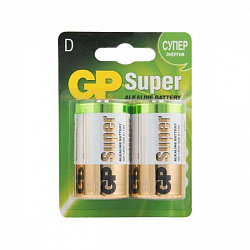 Батарейки GP Super Alkaline 13А D 2шт
