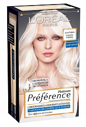 Краска для волос L'Oreal Preference Platinum 8 тонов осветления - 8 Ультраблонд