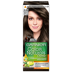 Крем-Краска для волос GARNIER Color Naturals 4.00 Глубокий темно-каштановый