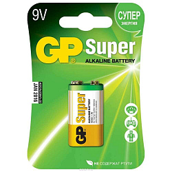 Батарейки GP Super Alkaline 9V Крона 1шт