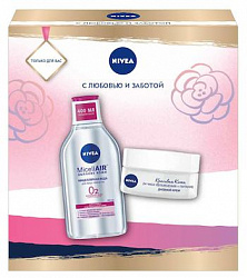 Набор подарочный Nivea Красивая кожа (средство для снятия макияжа + крем дневной для лица)