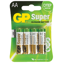 Батарейки GP Super Alkaline 15А AA 4шт
