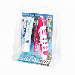 Набор SilcaMed дорожный Зубная паста Семейная+Зубная щетка