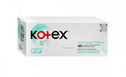 Ежедневные прокладки Kotex антибактериальные экстра тонкие 20 шт
