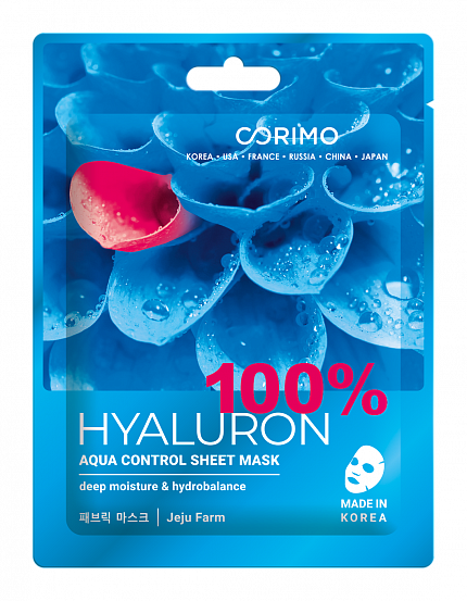 Тканевая маска Corimo Акваконтроль 100% Hyaluron