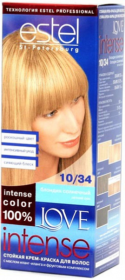 Краска-крем для волос ESTEL Love 10/34 Солнечный Блондин