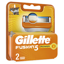 Сменные кассеты для бритья Gillette FUSION Power мужские 2шт
