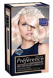 Краска для волос L'Oreal Paris Preference 11.21 Ультраблонд перламутровый