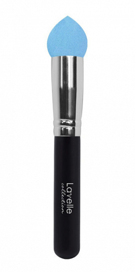 Спонж для макияжа Lavelle большой капля синий с ручкой