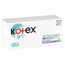 Ежедневные прокладки Kotex антибактериальные удлиненные18 шт